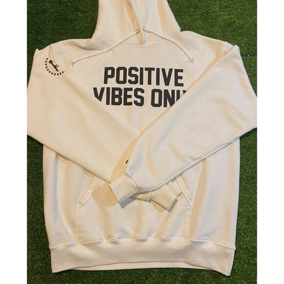 Barstool Sports hoodie mens medium white black positive vibes only champion J - Picture 6 of 15